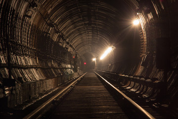 Subway tunnel. Kiev, Ukraine. Kyiv, Ukraine