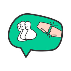 Discussion icons set.