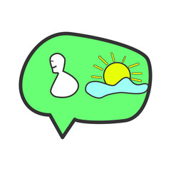 Discussion icons set.