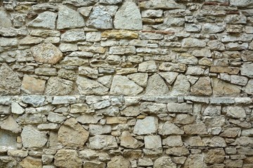 Stone wall with abstract pattern