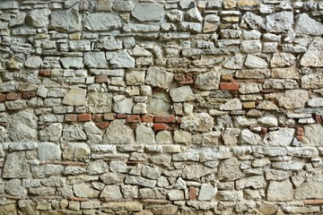 Stone wall with abstract pattern