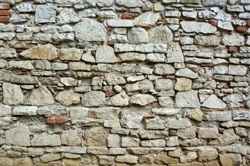 Stone wall with abstract pattern