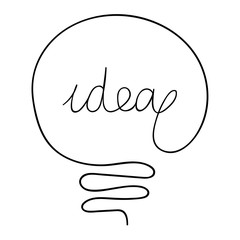 Drawing idea light bulb concept creative design. Vector Idea lamp innovation electric creativity inspiration concept. Bright idea lamp icon symbol solution lightbulb. Creative idea concept