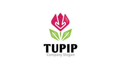 Tulip Logo Design Illustration