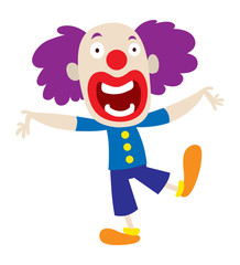 Clown character vector cartoon