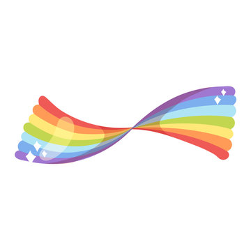 Rainbow vector icon isolated