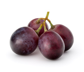 Red grape berry bunch isolated on white background cutout