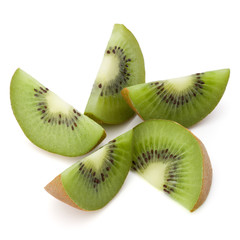 Fototapeta premium Sliced Kiwi fruit isolated on white background cutout