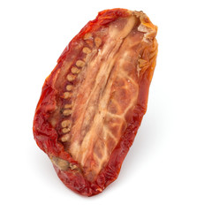 Dried tomato isolated on white background cutout