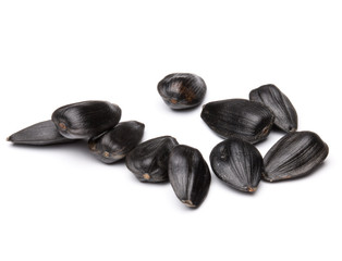 Sunflower seeds  isolated on white background close up