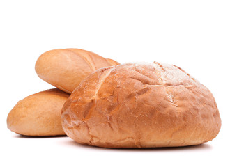 fresh bread isolated on white background cutout