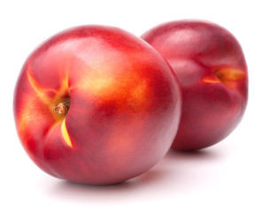 Nectarine fruit isolated on white background cutout