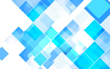 Abstract square blue background. Vector Illustration