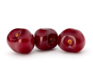 Sweet cherry berries isolated on white background cutout