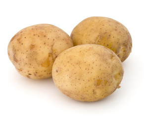 new potato tuber isolated on white background cutout