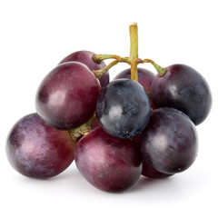 Red grape berry bunch isolated on white background cutout