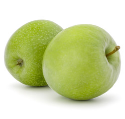 green apple isolated on white background cutout