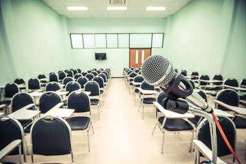 Microphone in a lecture room