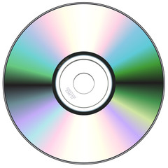 CD isolated on White - obrazy, fototapety, plakaty