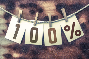 100 Percent Concept Pinned Stamped Cards on Twine Theme