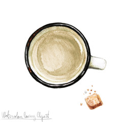 Watercolor Kitchenware Clipart - Mug 