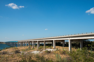 Fototapeta na wymiar I-90 by Amistad National Recreation Area, Texas