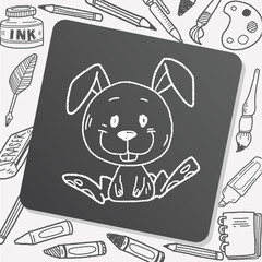 Chinese Zodiac rabbit doodle drawing