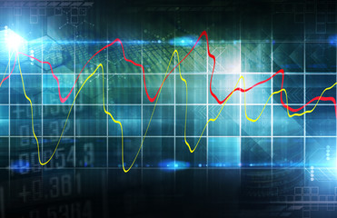 stock market display abstract