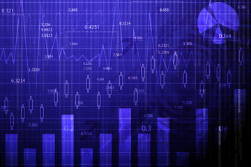 Financial data on a monitor