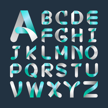 Alphabet Vector Font.Capital letter A to Z. Vector illustration.