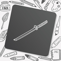 Japanese knife doodle