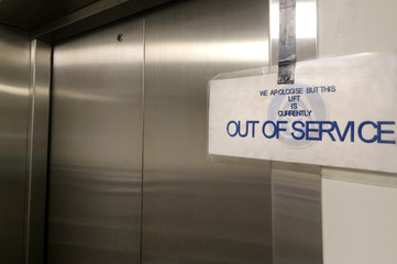 Out of service elevator lift