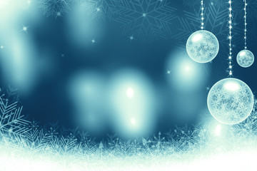 Festive dark blue Christmas background with stars