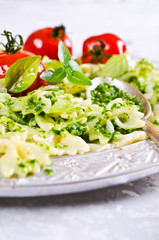 Homemade pasta farfalle