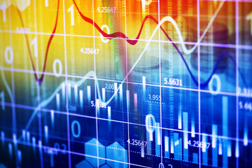 Stock market graph background