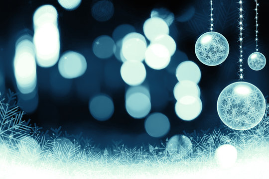 Festive dark blue Christmas background with stars
