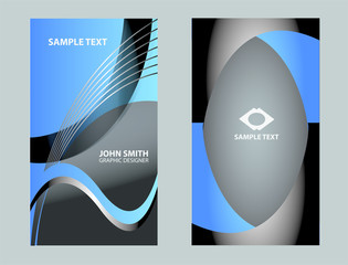 Horizontal abstract business cards
