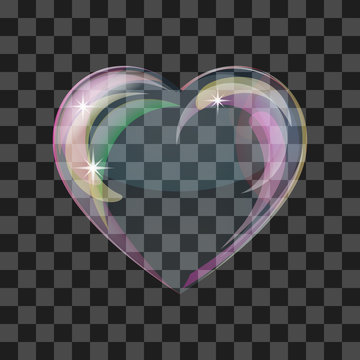 Shiny bubble heart