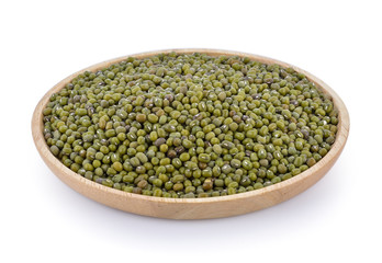 green bean in wood plate