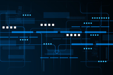 Dark blue technology motion background