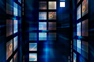 Dark blue technology background
