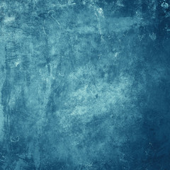 Grunge blue wall background or texture