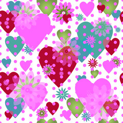  Seamless valentine pattern