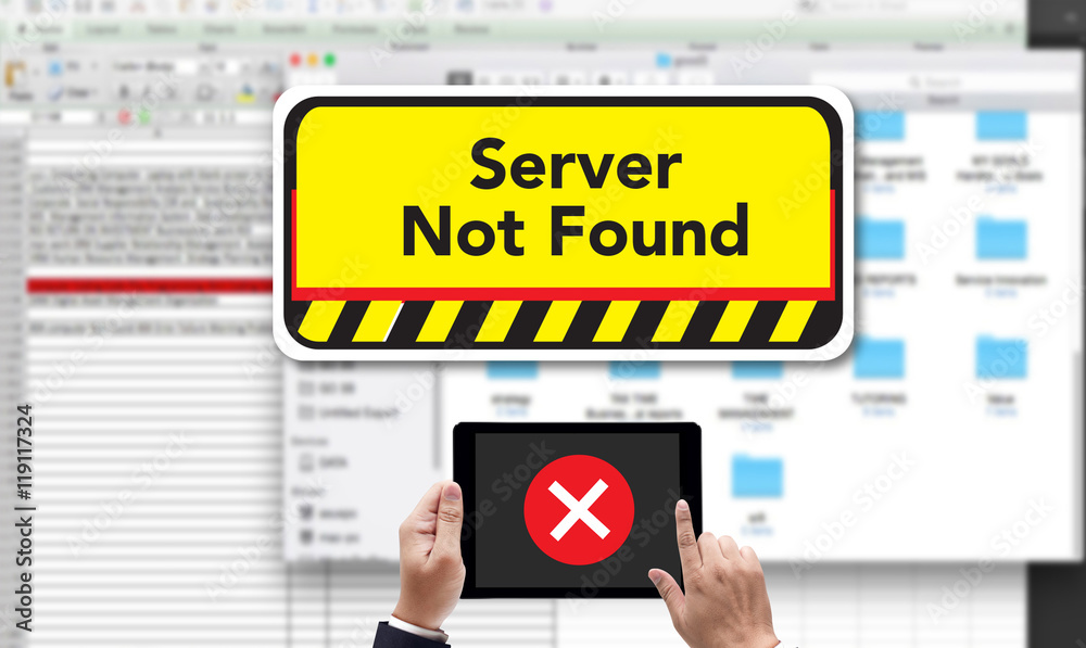 Poster computer server not found error inaccessible