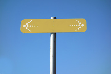 signal pointing opposite directions