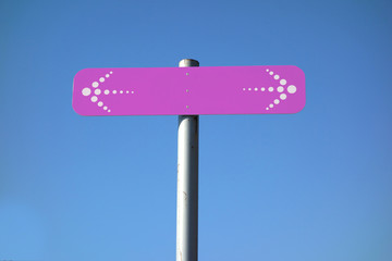 signal pointing opposite directions