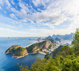 Fototapeta na wymiar Brazil Landscape beach Rio de Janeiro Copacabana tourism