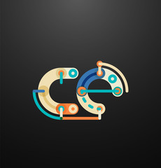 Company branding logo of initial letters