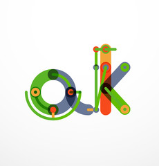 Abstract line design letter logo