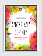 Spring Sale Flyer or Sale Banner.